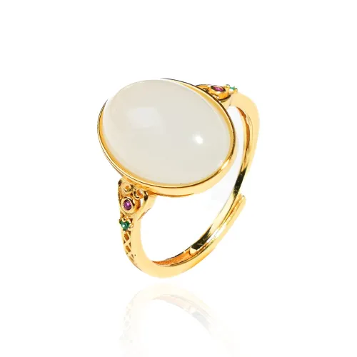 CUIYOUSHIJIA Rings White Jade Women's