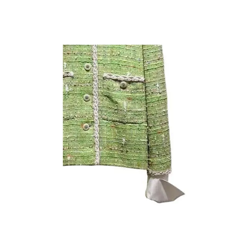 CHANEL Jackets Coats Women's Green-6