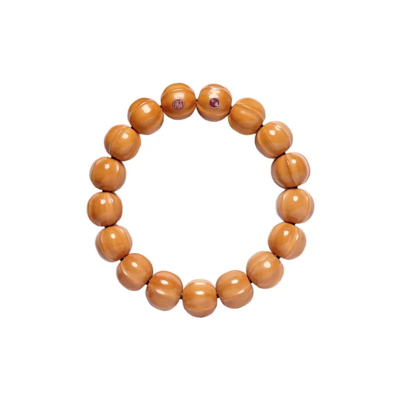 MOUNTAINS AND MANS Monkey Head Walnut New Chinese Style Good Luck Beaded Bracelet Unisex-10