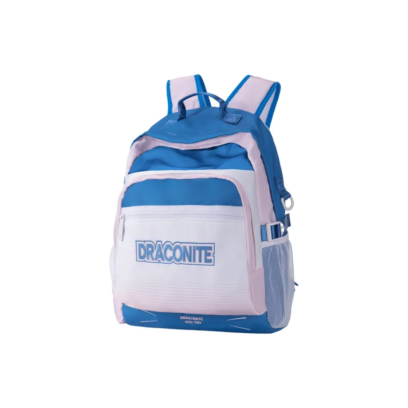 DRACONITE Polyester Student Backpack Backpack Multi-Compartment Backpack Unisex Cerulean White-19