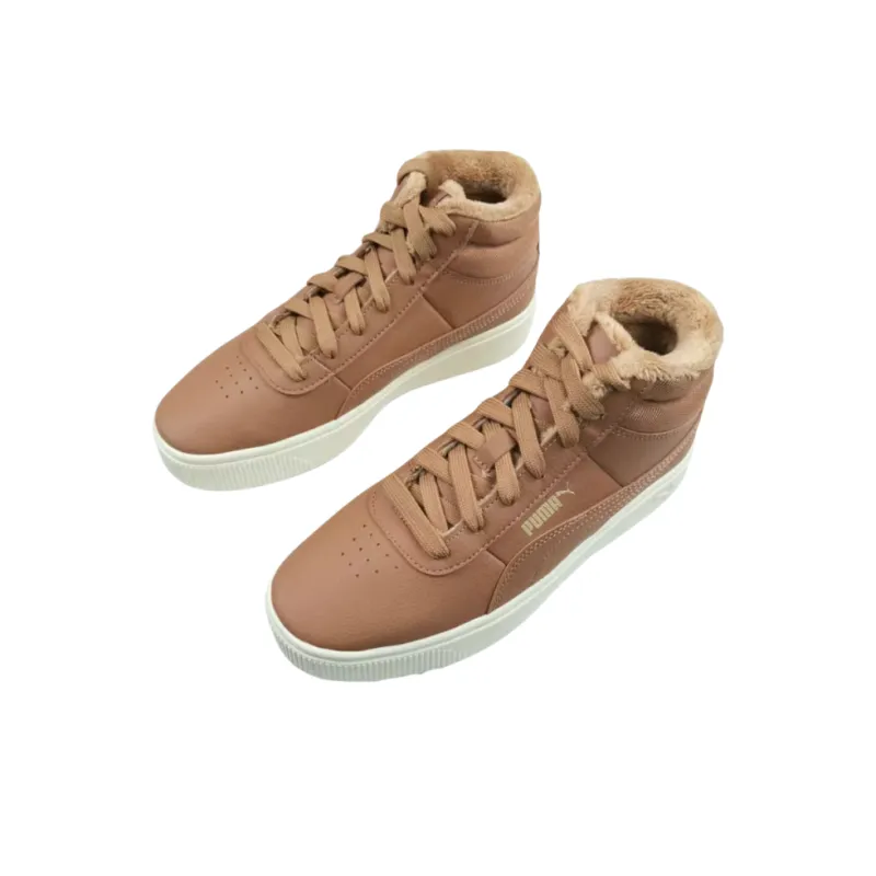 PUMA Warm And Wear-Resistant High-Top Skateboard Shoes Women's Brown-2