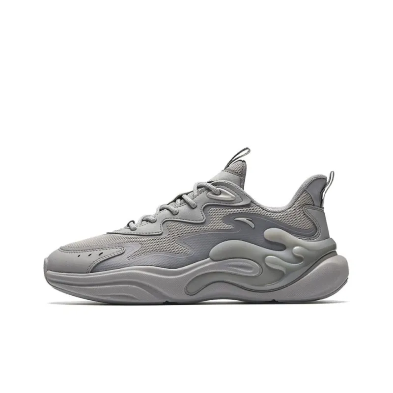 Anta Chao Bai 6.0 Anti-Slip Wear-Resistant Low-Top Casual Shoes Men's Gray-0