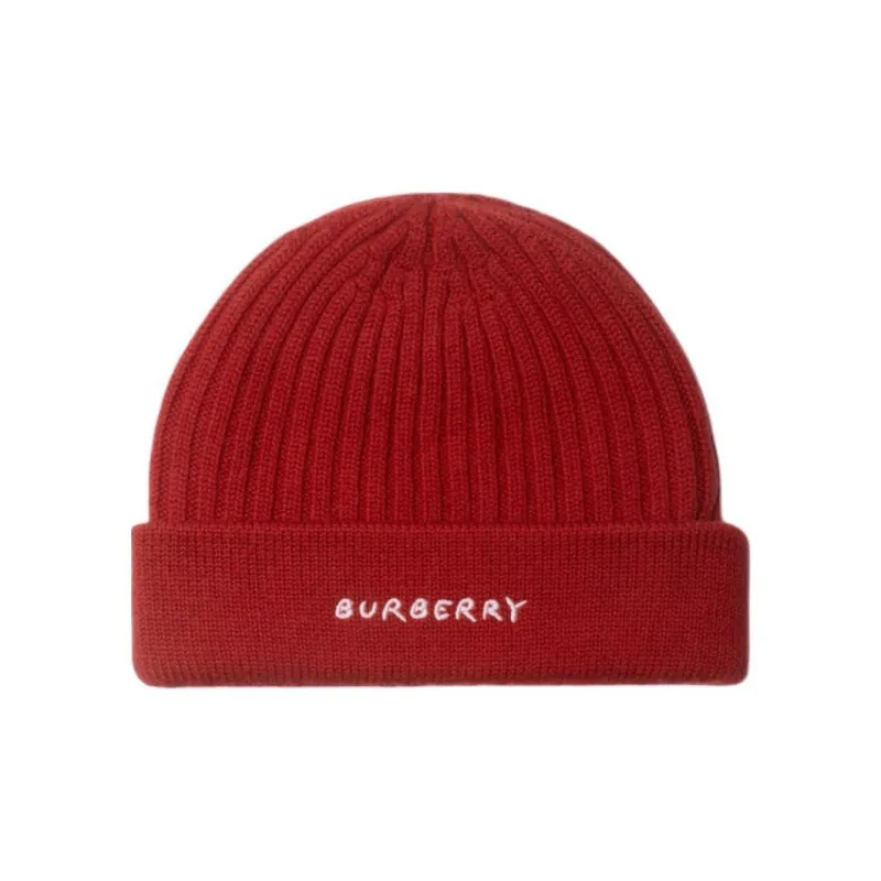 Burberry Wool Beanies Unisex Geranium Color-0