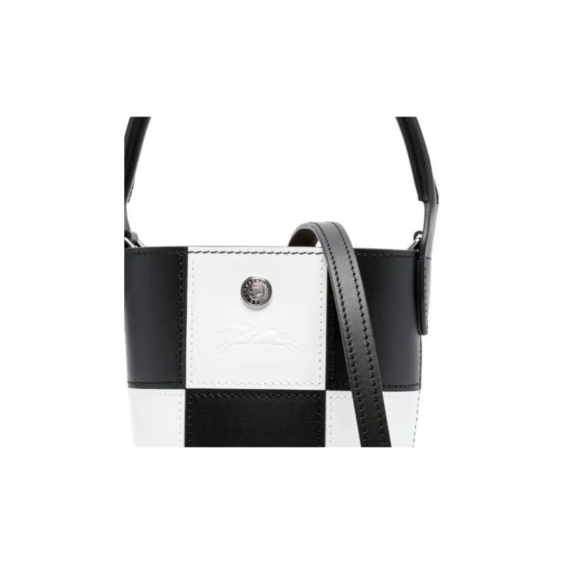 LONGCHAMP Épure Calfskin Bucket Bag Handbag Shoulder Bag Crossbody Bag Extra Small Women's Black White-2