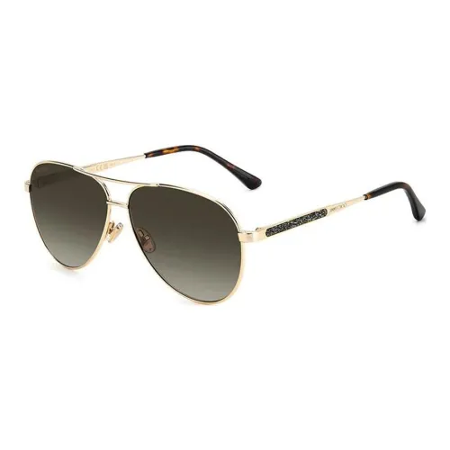 Jimmy Choo Stainless Steel Aviator Sunglasses Women's Gold