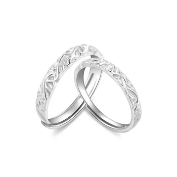 Lao Feng Xiang S999 Silver Ring Pair Unisex