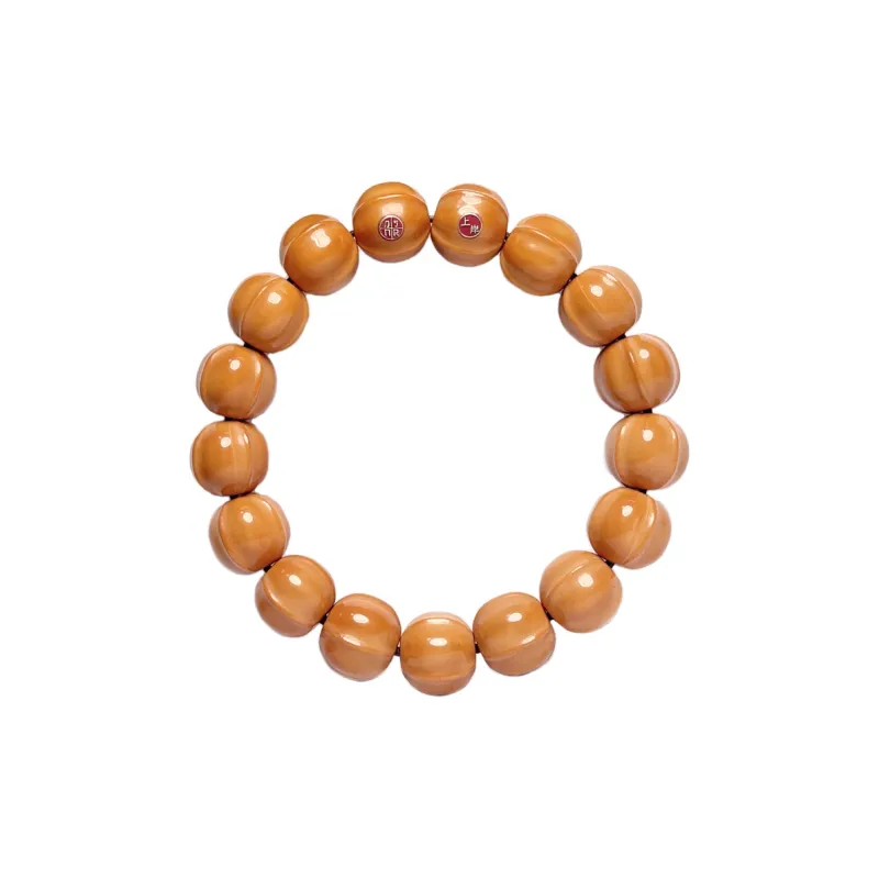 MOUNTAINS AND MANS Monkey Head Walnut New Chinese Style Good Luck Beaded Bracelet Unisex-4