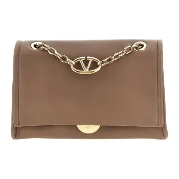 Valentino Garavani Logo Plaque Foldover Top Shoulder Bag