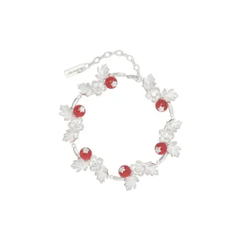 Mouhooland Red Agate Bracelets Unisex