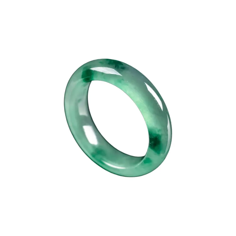 PUPAN Ice Glutinous Jadeite Rings Unisex-0