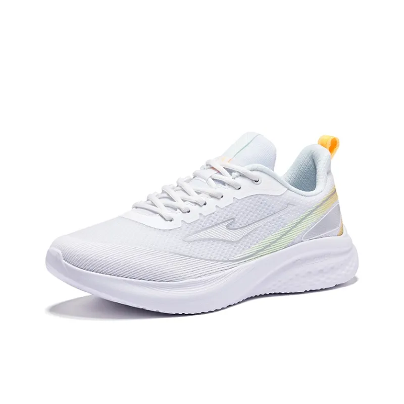 Erke Cushioning Lightweight Low Top Running Shoes Men's Erke White Fresh Green-2