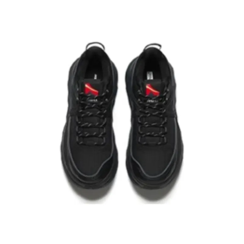 Anta Open Mountain V2 Cushioned Slip Resistant Low Top Trekking Shoes Men's Black-4