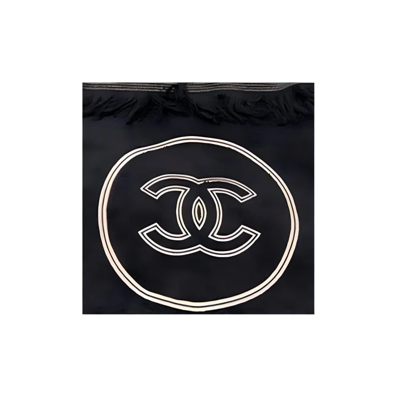 CHANEL Woolen Three-Piece Set 3-in-1 Towel Beach Bag Tote Bag Shopping Bag Handbag Unisex Black White-1