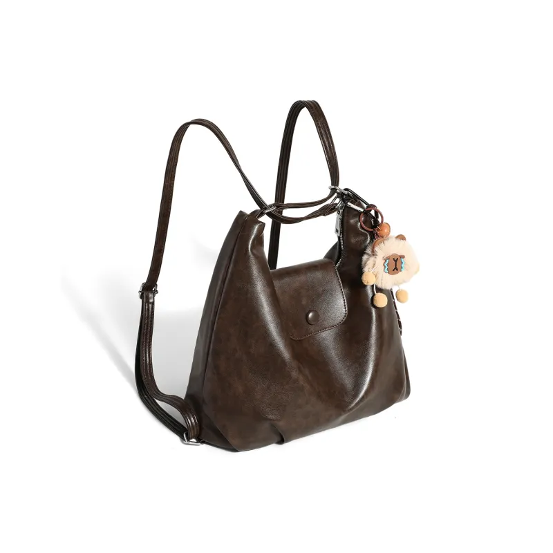 C°BANNER Synthetic Leather One Shoulder Underarm Tote Regular Women's Coffee/Brown/Black-4