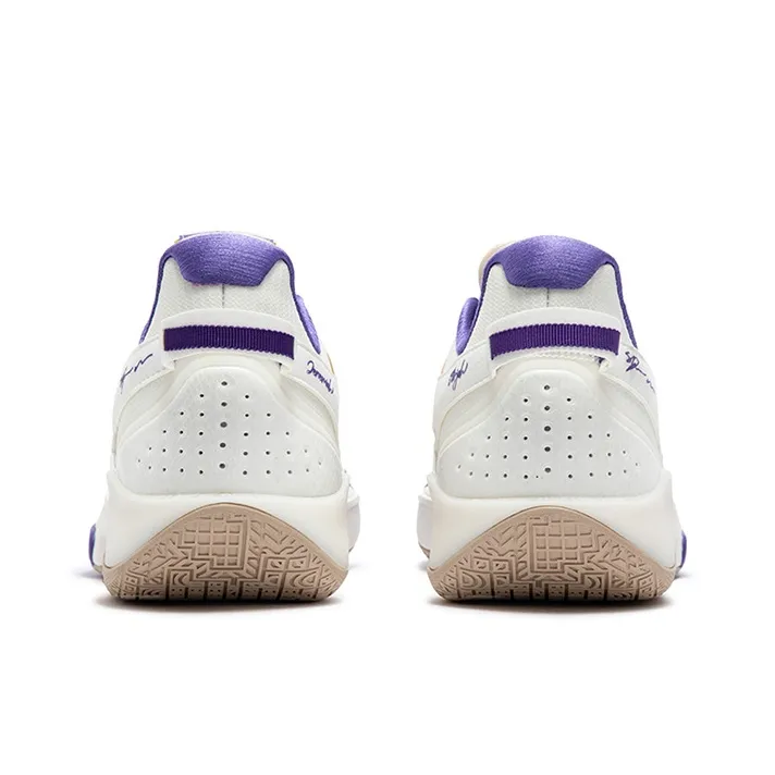 361° Cushioning Anti Slip And Wear Resistant Low Top Basketball Shoes Men's Ultraviolet White-3