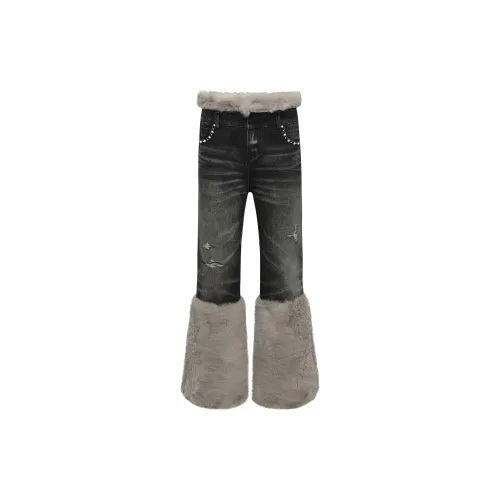 BIRTH OF ROYAL CHILD Jeans Unisex Washed Black
