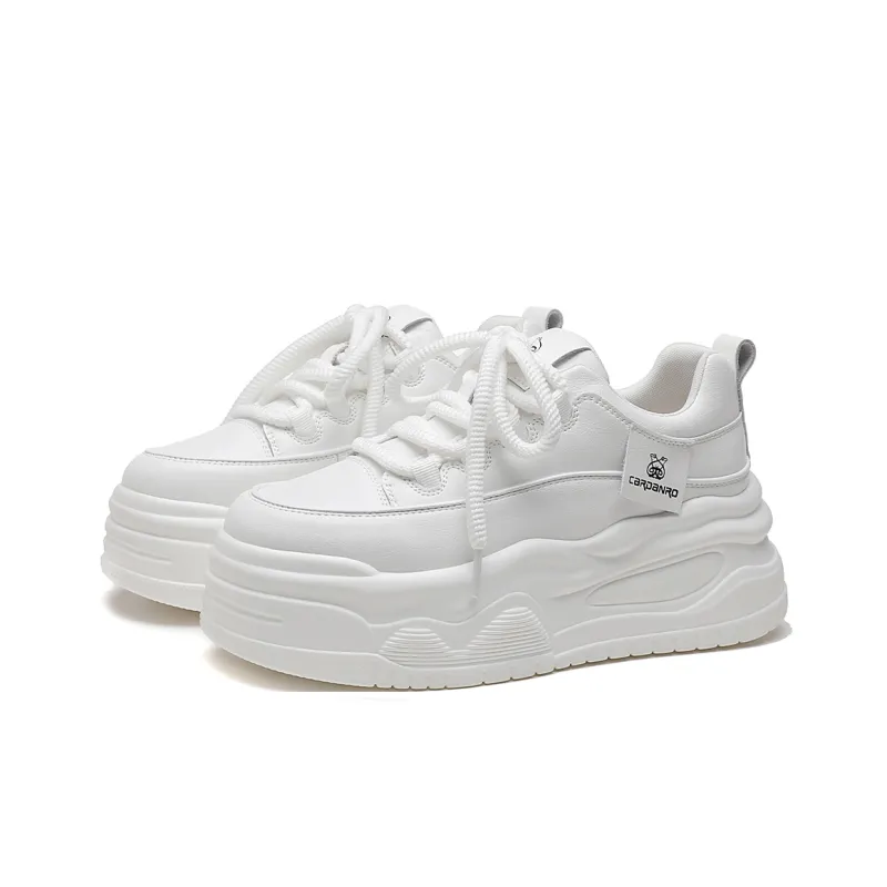 CARDANRO Small-sized Sky Vegetables Low-Top Skateboard Shoes Women's White-3