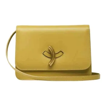 Little Liffner Cow Leather Shoulder Bag Small Size Women's Olive Yellow Green