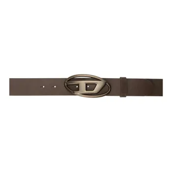 DIESEL Leather Belts Men's Brown Width 3.8CM
