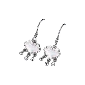 U state Sterling Silver 990 Earrings Women's