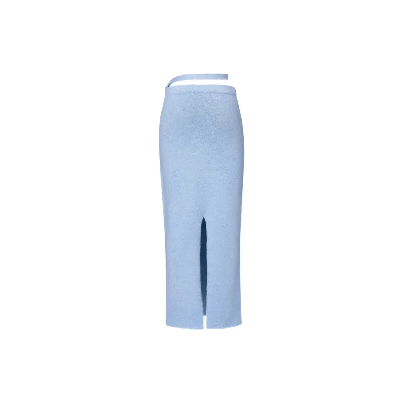 NAWS Casual Long Skirts Women's Dewy Blue-1