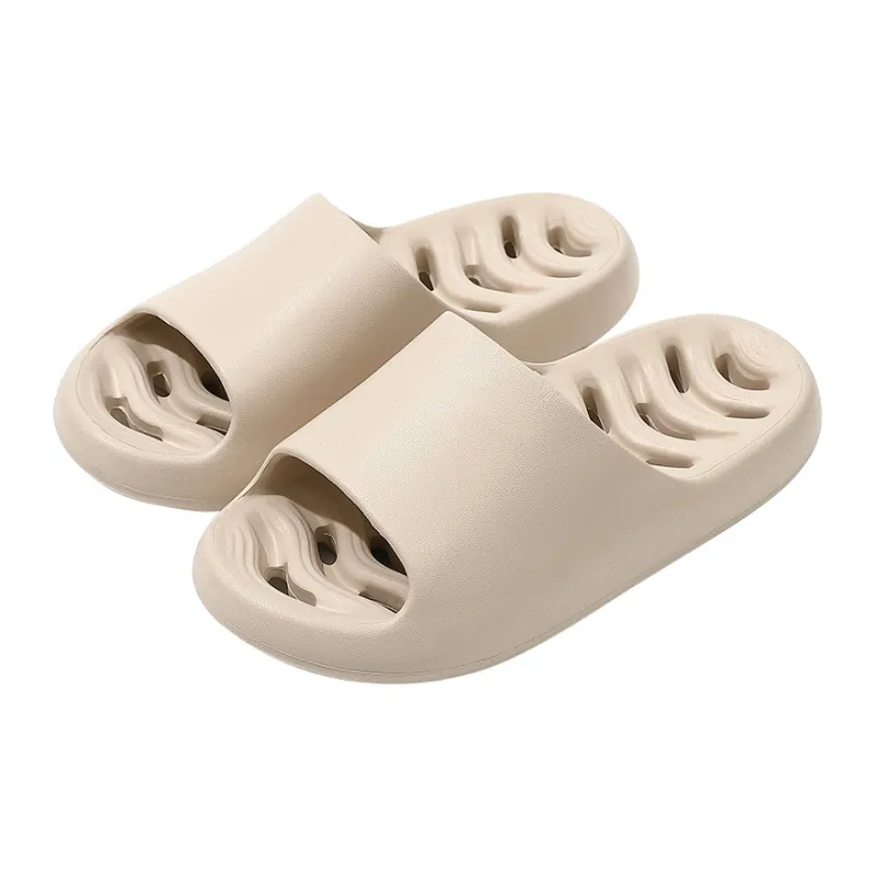 Foot Recreation Summer Comfortable Quiet Fishbone Slip Resistant Odor Resistant Comfortable Home Slippers-12