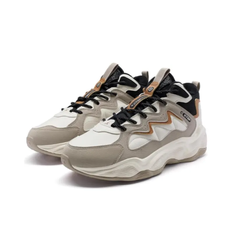 XTEP Lightning 3.0 Cushioning Anti Slip And Wear Resistant Low Top Casual Shoes Men's Mica Gray-2
