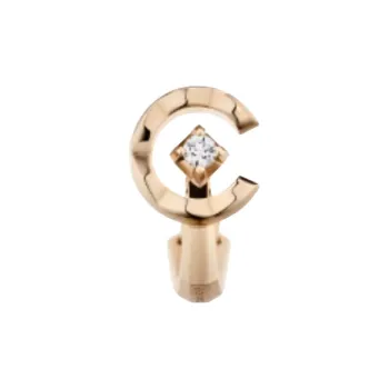 CHANEL 18k Diamonds Earrings Unisex Gold