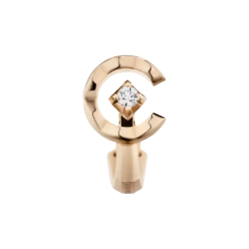 CHANEL 18k Diamonds Earrings Unisex Gold-0