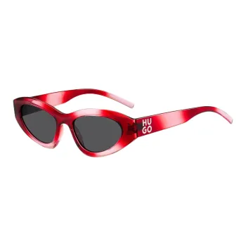 HUGO BOSS Irregular Shape Sunglasses Men's Red