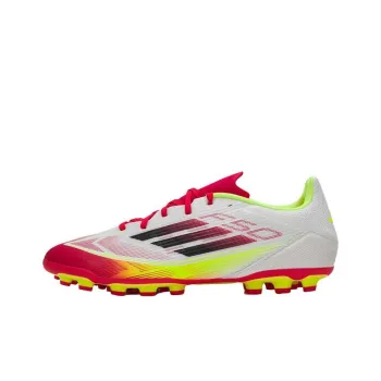 Adidas F50 League AG Rubber Short Studs Artificial Ground Durable Breathable Soccer Shoes Men's White Red Yellow