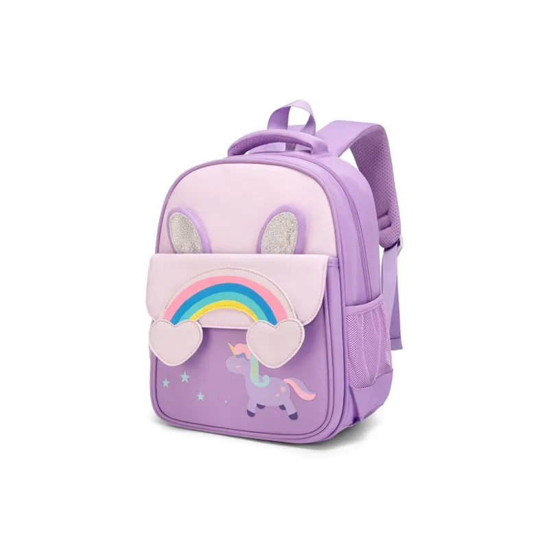 V.NINE Fabric Student Bag Medium Size Kids' Blue/Pink/Purple-7