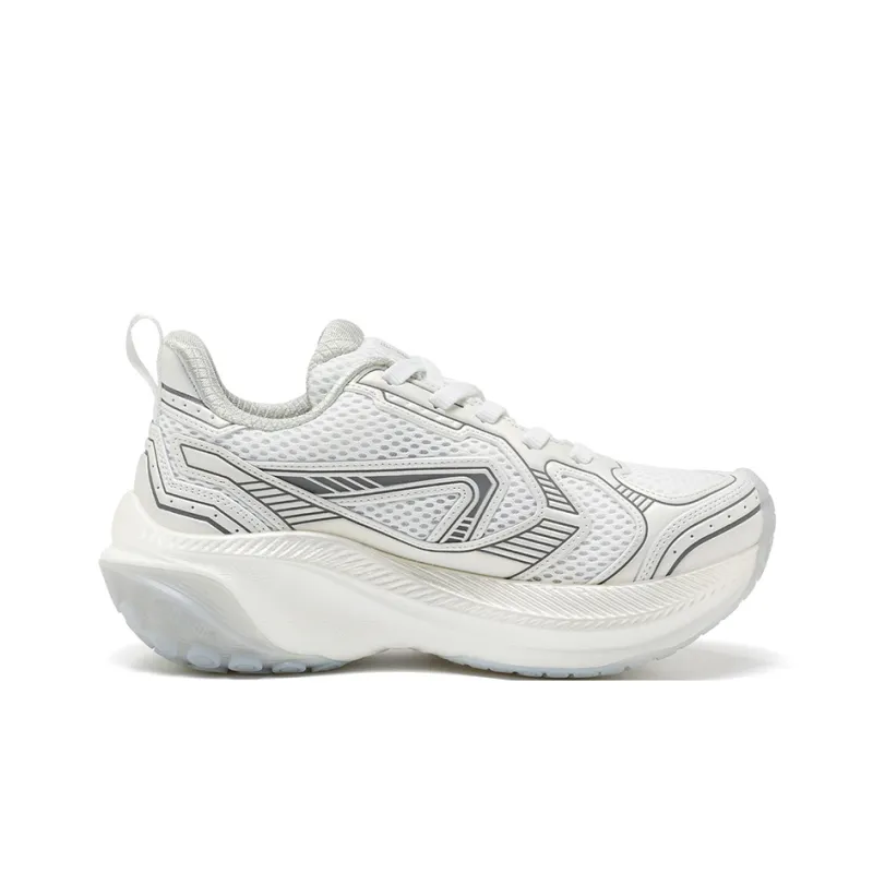 ONEMIX Abrasion Resistant Coverage Height Increase Low Top Chunky Sneakers Unisex Pearl White-1