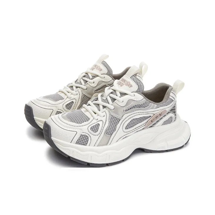BENZI Anti-Slip Wear-Resistant Breathable Moisture-Wicking Lightweight Low-Top Chunky Sneakers Women's-6