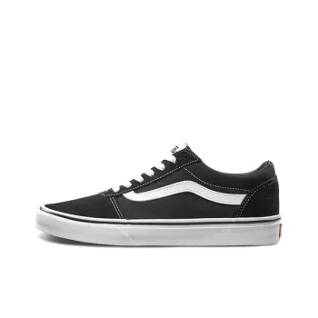 Vans Ward Low Top Kids' Skateboarding Shoes Black White Teenagers