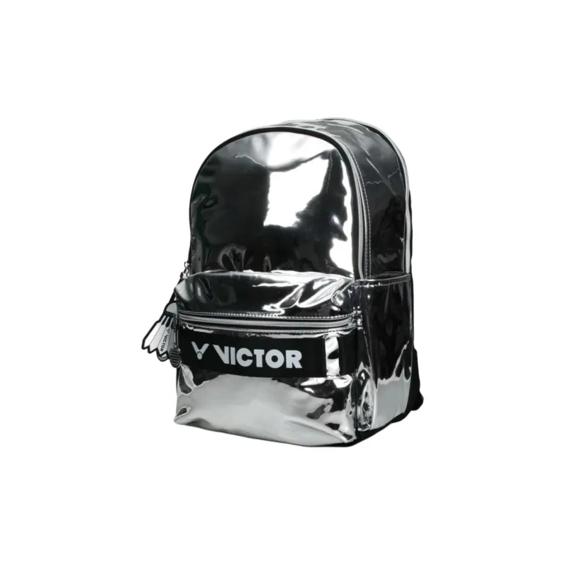 VICTOR PU With Polyester Backpack Unisex Shimmering Silver-2