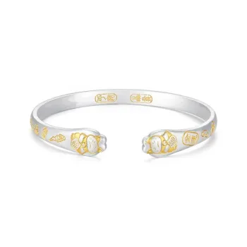 Zhongzhao Jewelry 999 Fine Silver Bangles Unisex