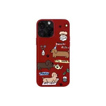 XIANGRIKE TPU Material Long Puppy Phone Case Compatible With IPhone 15/14 Plus/13/12/11/15 Pro Max/XS/XR/XS Max/8 Plus