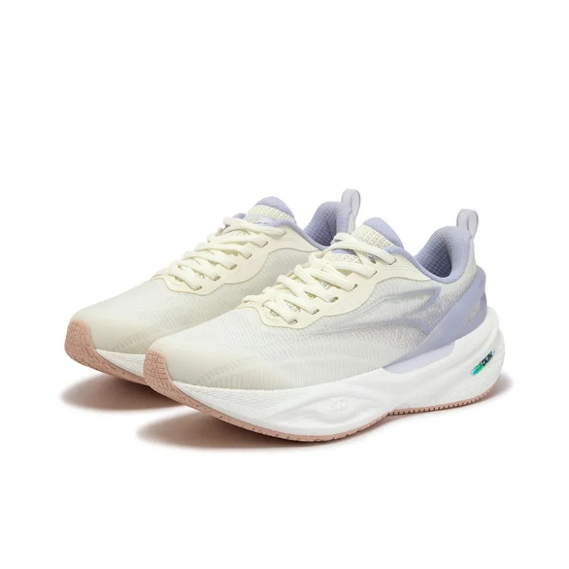 361° Speed Boost CQT2.0 Cushioned Slip Resistant Breathable Low Top Casual Running Shoes Unisex White Purple-2