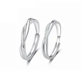 Mobius Couple Rings[1 Pair]