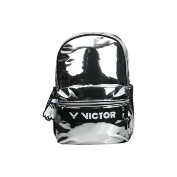 VICTOR PU With Polyester Backpack Unisex Shimmering Silver