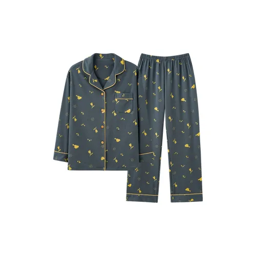 XIAFENYAN Pajama Set Women's Navy Blue