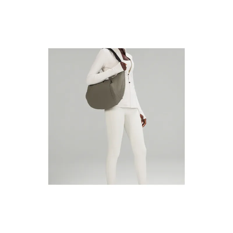Lululemon Fabric Croissant Bag Shoulder Bag Crossbody Bag Regular Women's Green Gray & Black-4