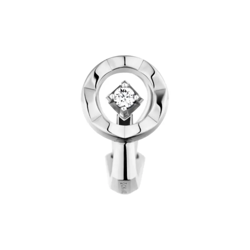 CHANEL Diamond Earrings Women's Silver-0
