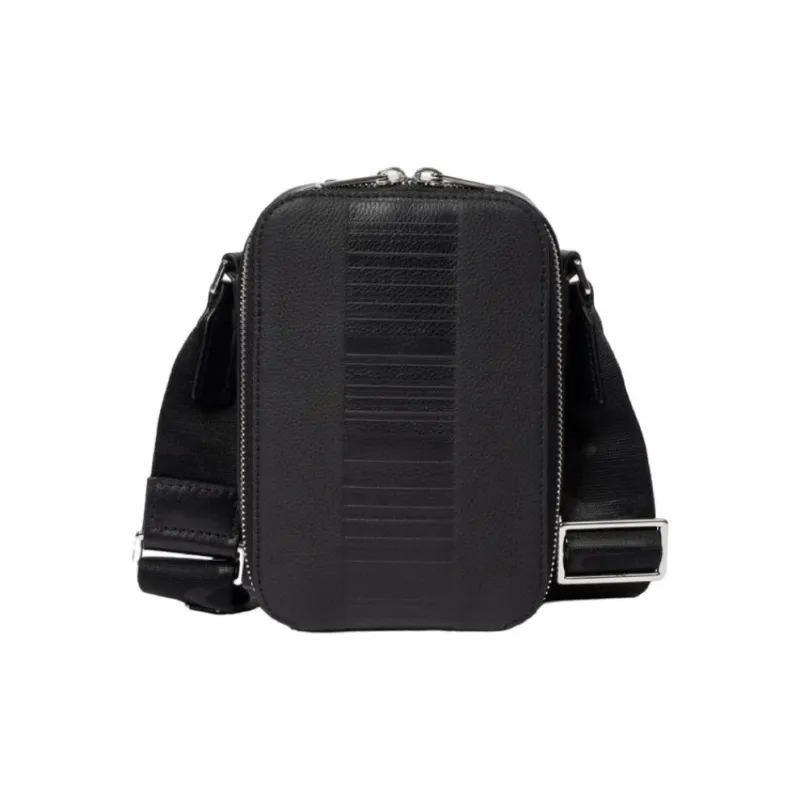Paul Smith Cow Leather Patchwork With Sheepskin Shoulder Bag Mini Men's Black-0