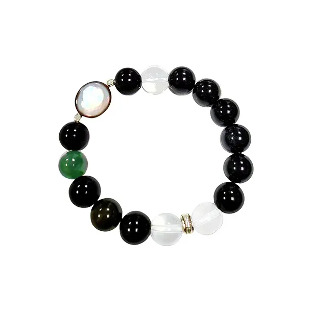 VERENA REINE Natural Obsidian Bracelets Unisex-0