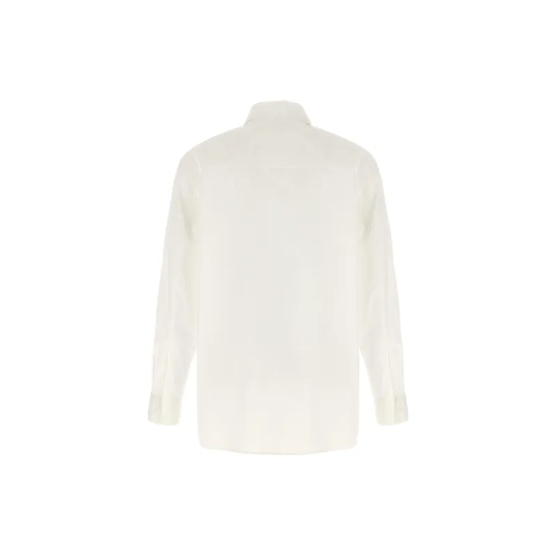 JIL SANDER Logo Embroidered Long Sleeved Shirt-1