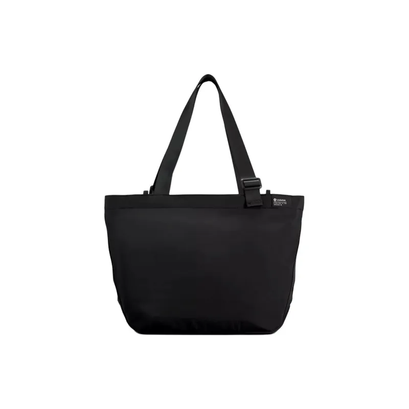 Lululemon Water-Resistant Fabric Tote Bag Shopping Bag Handbag Unisex Black-0