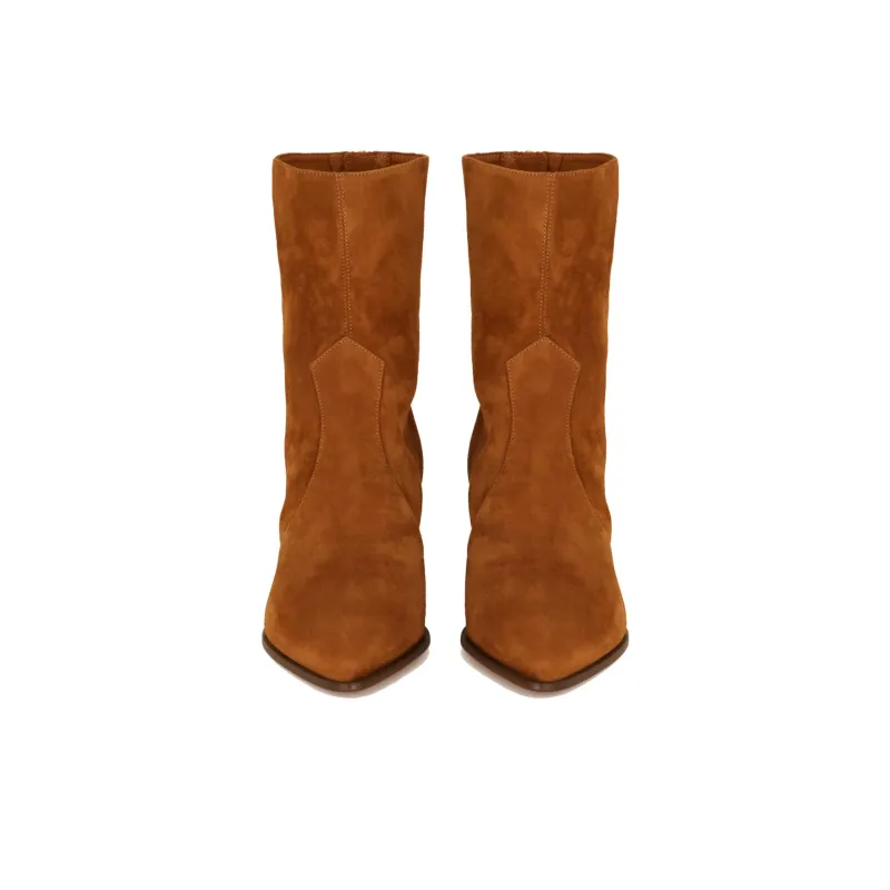 AQUAZZURA Brunswick Ankle Boots 4.5cm Women's Brown-3