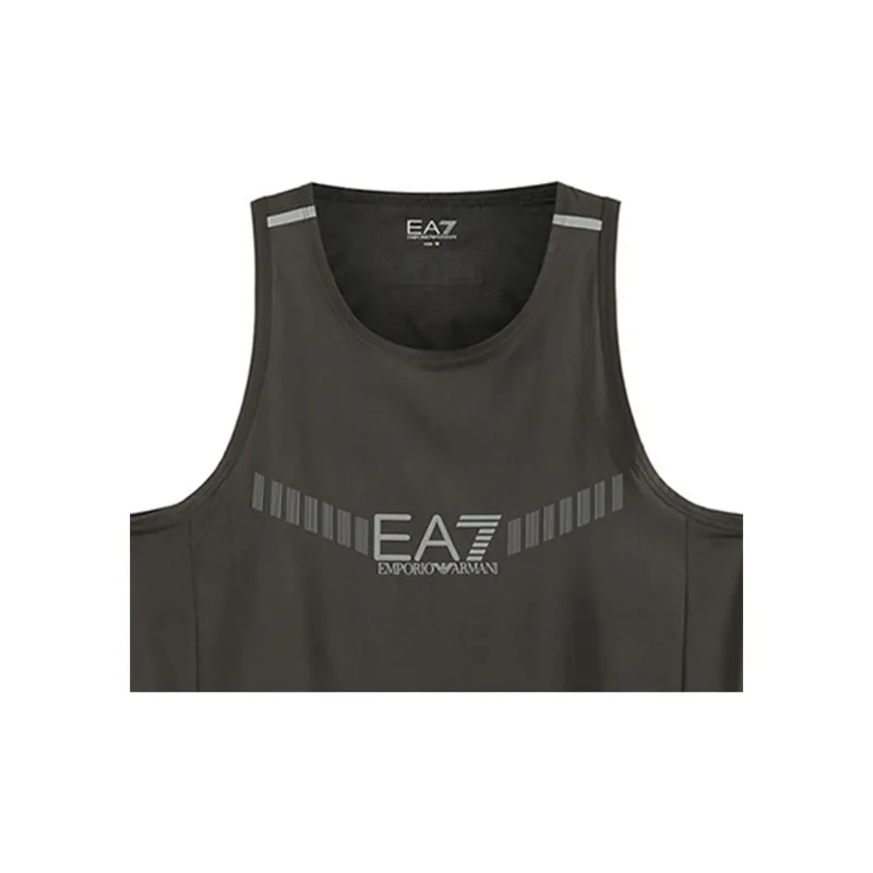 EMPORIO ARMANI EA7 SS23 Tank Top Men's Dark Gray Green-4